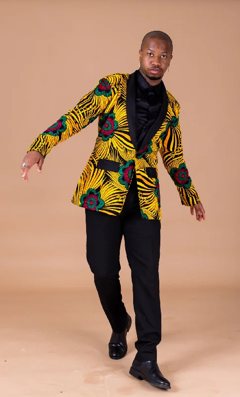 "Ruffled dresses for women for added femininity"Tunde Ankara Men Blazer | African Print "Ruffled dresses for women for added femininity"Tunde Ankara Men Blazer | African Print