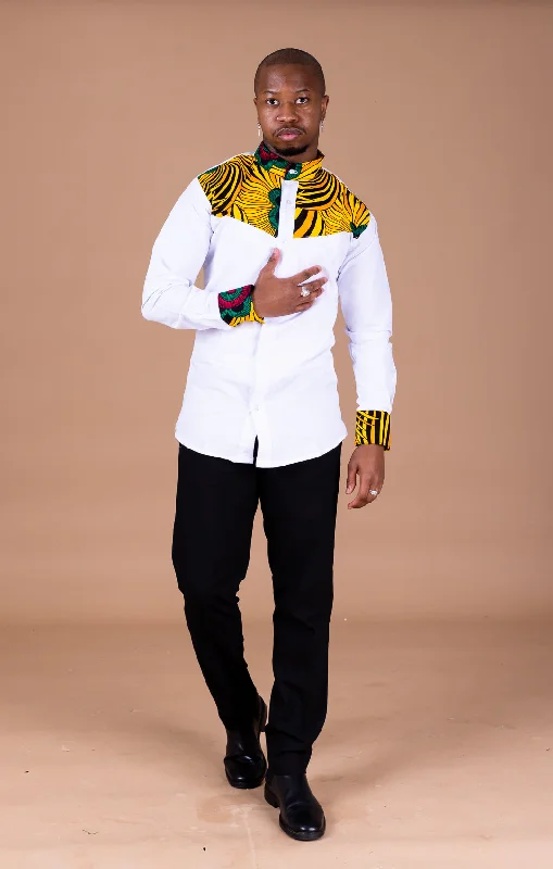 "Animal print dresses for women who love bold styles"Tunde Mixed Print Men Shirt