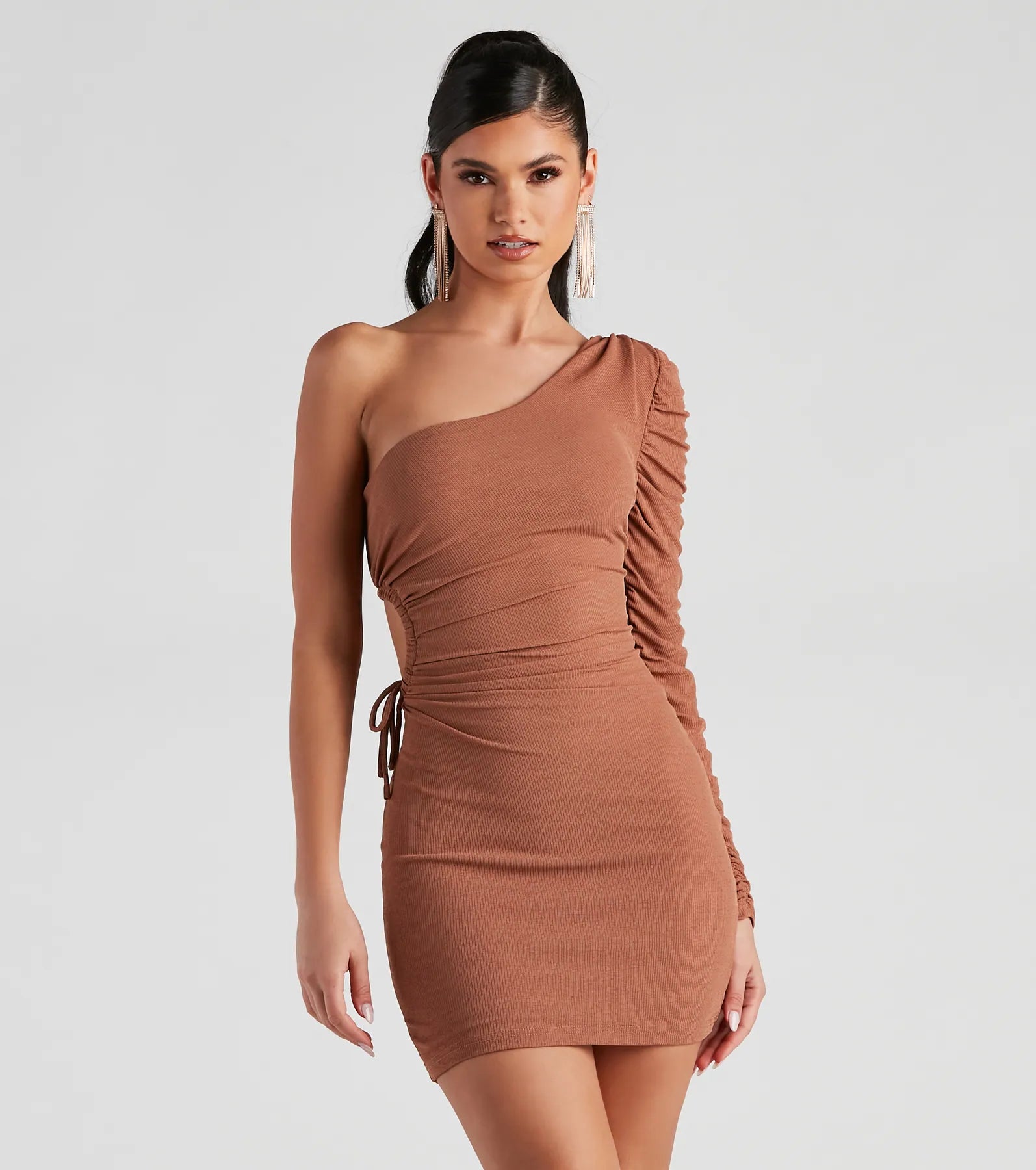 patriotic mini dressesArm Candy One Shoulder Mini Dress