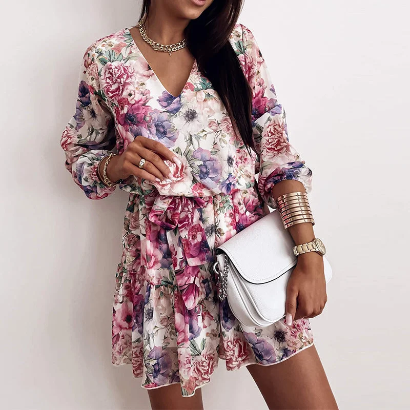 strapless mini dressesLessons Of Love Adjustable Balloon Sleeve Dress