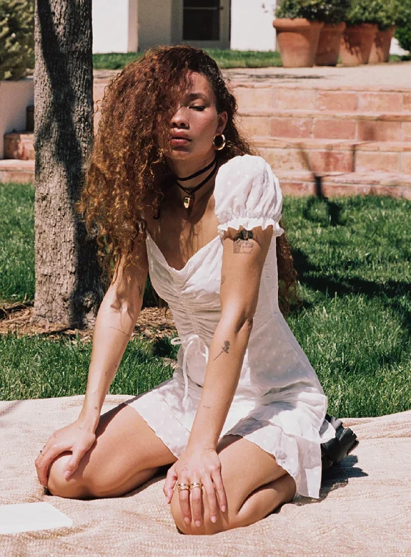 retro 80s mini dressesMikail Mini Dress White