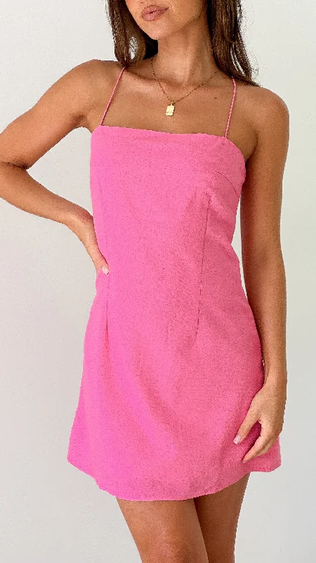puff sleeve mini dressesQuinn Mini Dress - Hot Pink