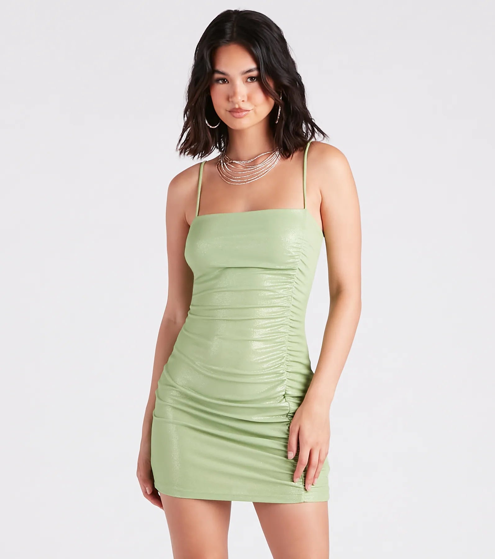 lightweight mini dressesTurn Up Metallic Bodycon Mini Dress